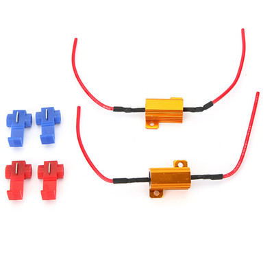 2pcs LED Load Resistors 25W 10 ohm Gold Turn Signal Blinker Fix Bulb Hyper Flash
