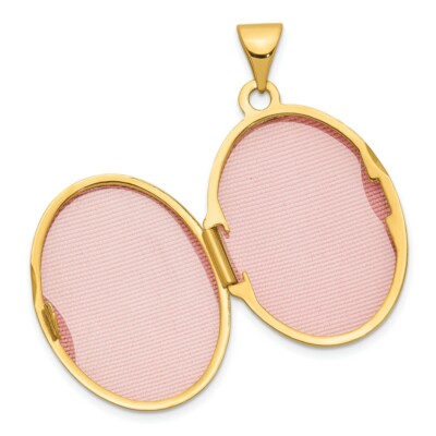 Pre-owned Skyjewelers Real 14kt Yellow Gold Scroll Heart Design Oval Locket