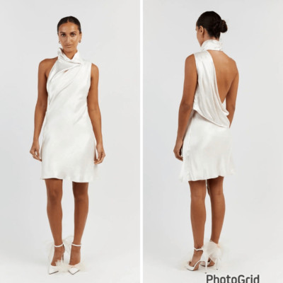chinese dress ladies White Dress with Big Bow On Back | Chic Styles main image 1