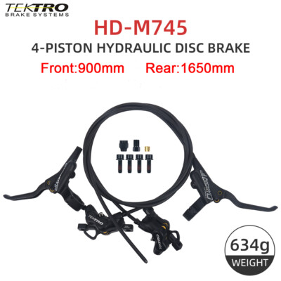 A Pair Tektro Orion HD-M745 4 Piston Hydraulic Disc Brakes Front&Rear