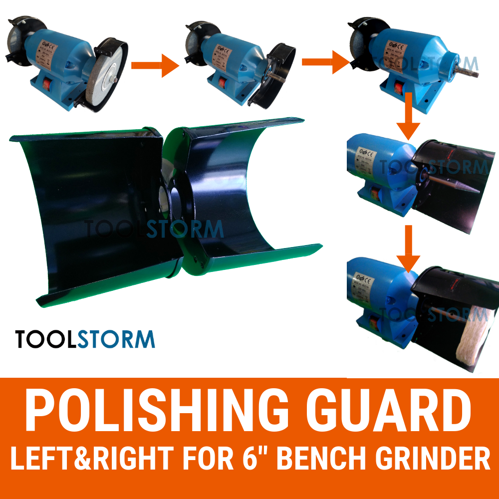 Buffer Hood Safety Guard L&R For 6" 150mm Bench Grinder Metal polishing
