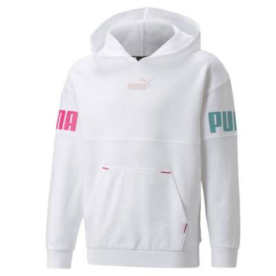 Белая повседневная верхняя одежда Puma Power ColorblockYouth Girls 846929-02