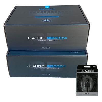 JL Audio RD Series 1Ch Subwoofer Amplifier & 4 Channel Car Speaker Amplifier set