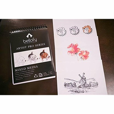 100-Sheet Sketchpad Artist Pro, Watercolor, Acrylic Pad For Sketching, Ink Book,