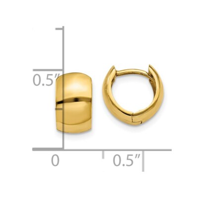 Pre-owned Superdealsforeverything Real 14kt Yellow Gold Hinged Hoop Earrings