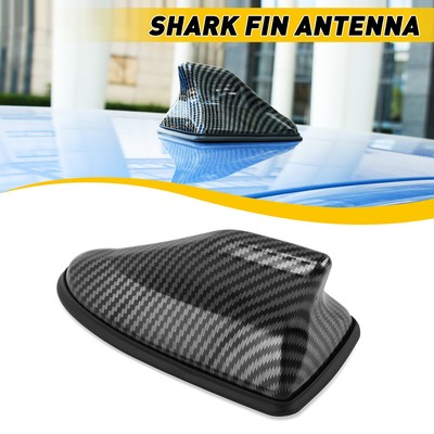 Carbon Fiber Shark Fin Antenna Cover Car Trim Roof Signal Radio AM/ FM Aerial US
