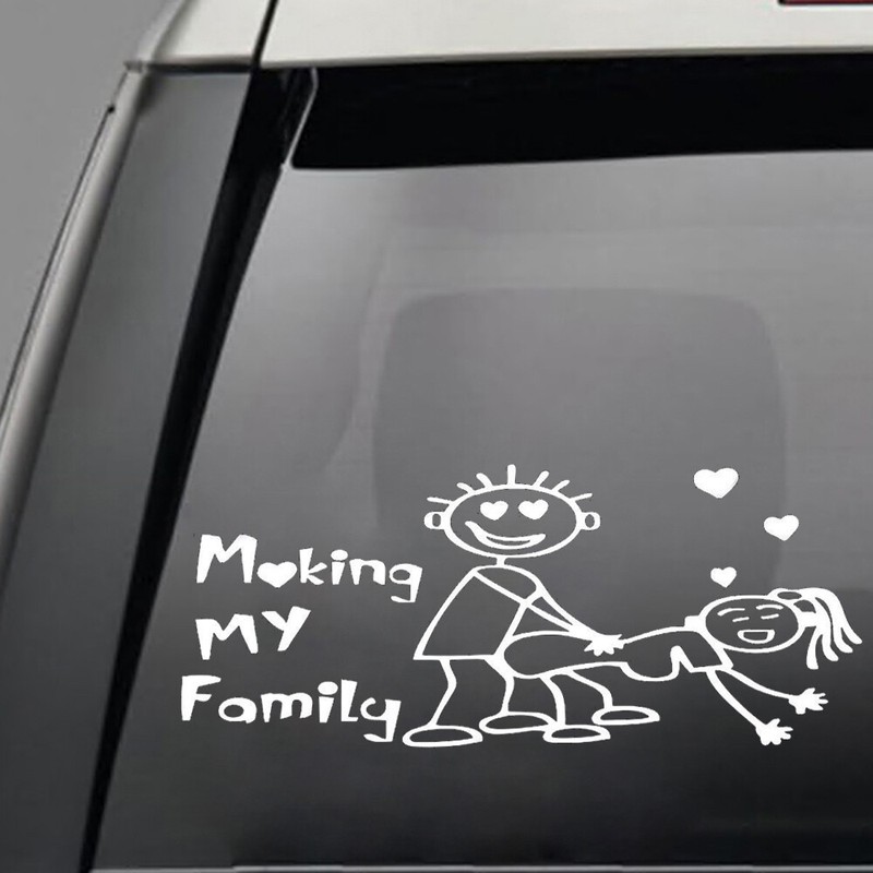 1pc My Family Funny Vinyl Decal Sticker 