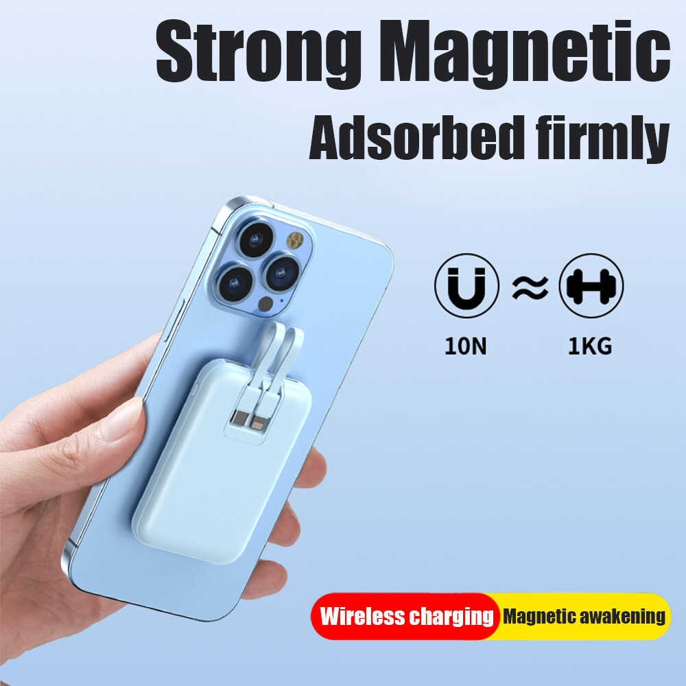 1000000mAh Magnetic Wireless Power Bank Portable Mag Safe Fast Charger Charging