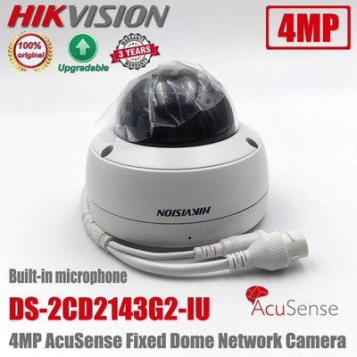 Hikvision DS-2CD2143G2-IU 4MP POE IR AcuSense Built-in Mic Dome Network Camera