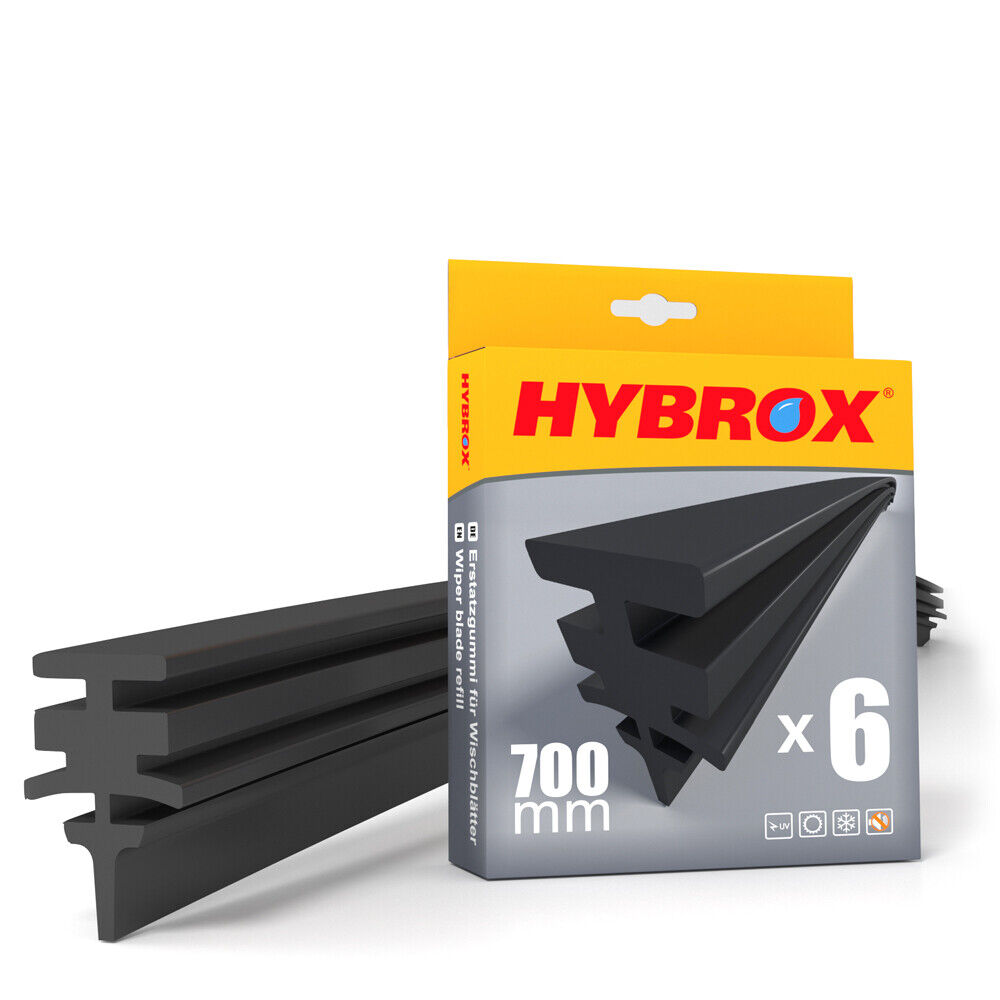 HYBROX Scheibenwischergummi / Wischergummi / Ersatzgummi 6 x 700 mm