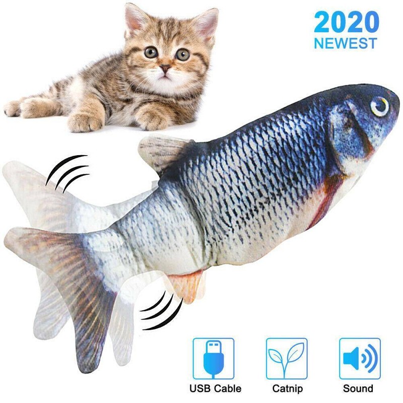 Katzenspielzeug Moving Fish Cat Toy Fischspielzeug Elektrisches Graskarpfen