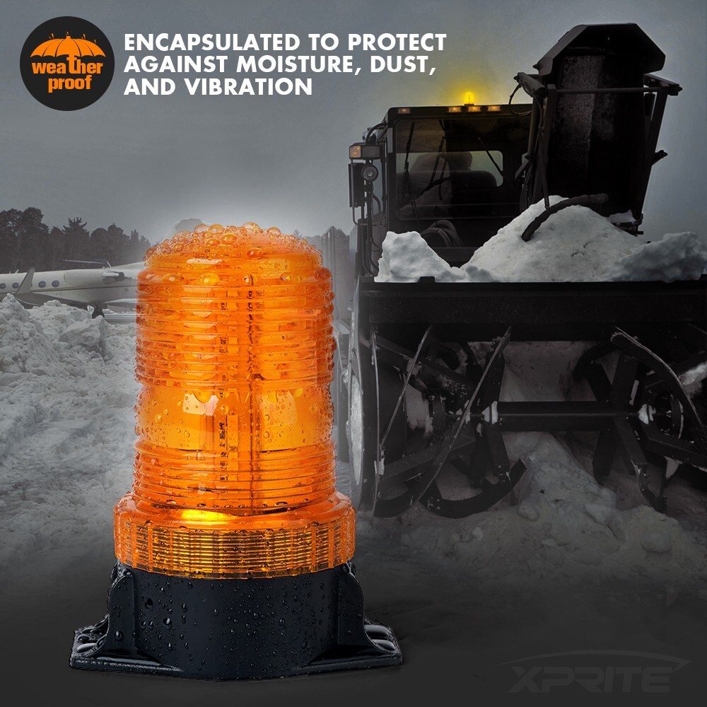 30 LED Beacon Strobe Light Amber Yellow Forklift Rooftop Safety Warning Flashing