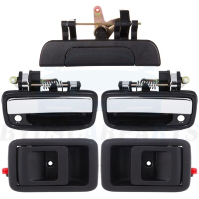2 x Inside 2x Outside Front Door Handles For 1995-2004 Toyota Tacoma w/Tailgate