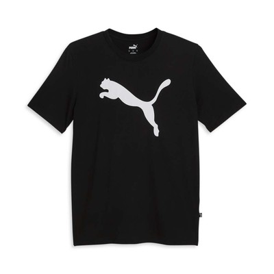 Футболка с круглым вырезом и коротким рукавом с логотипом Puma Essential Cat, мужские черные повседневные топы 6