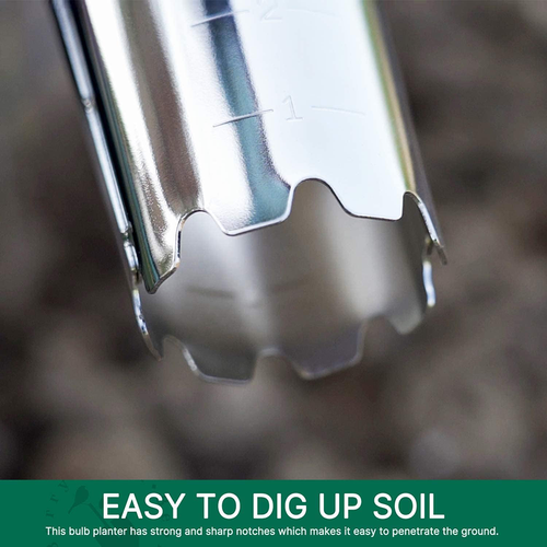 Berry&Bird Garden Bulb Planter 4in, 6in Depth Mark Digging Transplanter Tool