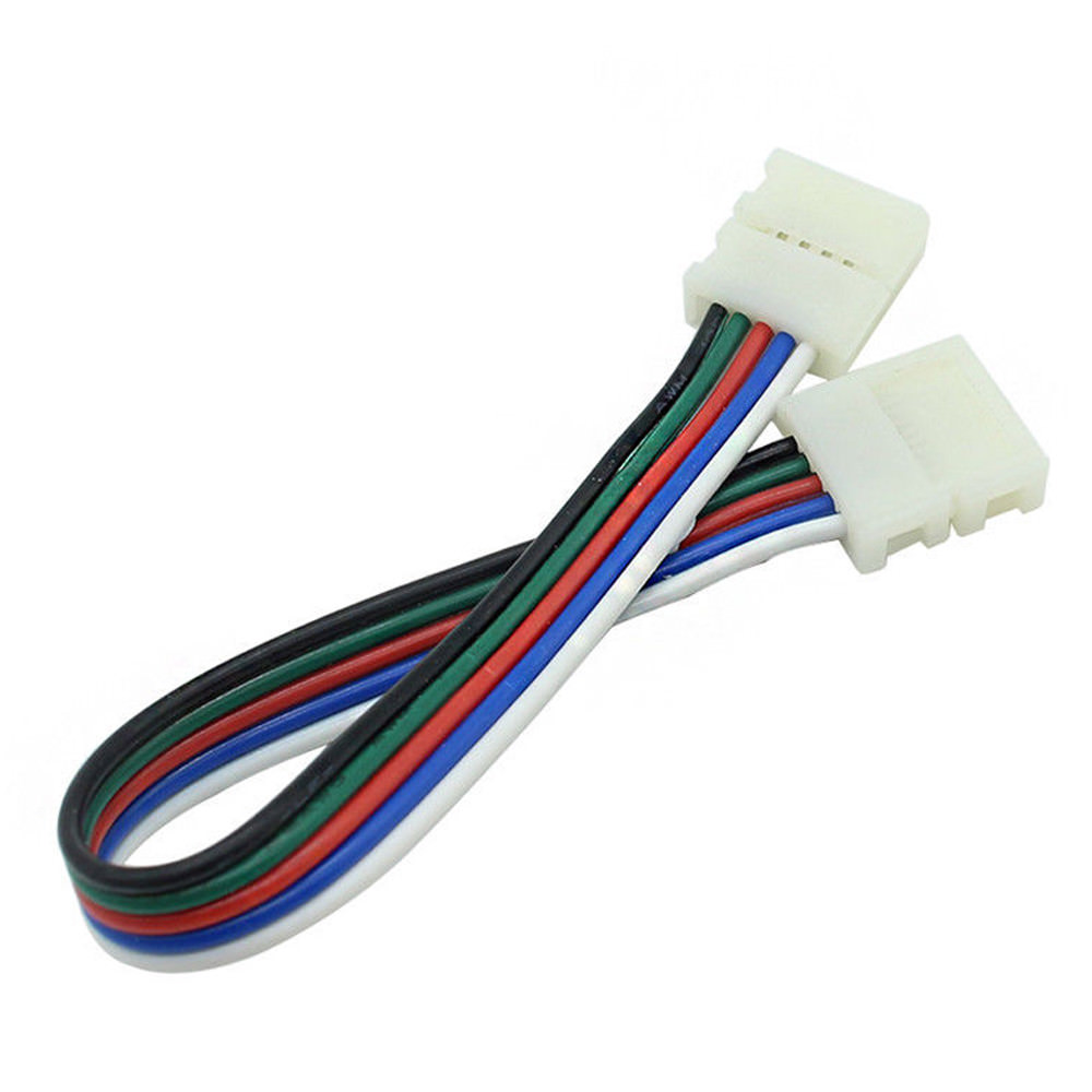 5Pin LED Strip Light RGBW RGBWW Cable Adapter Clip Connector Wire 5050-12mm
