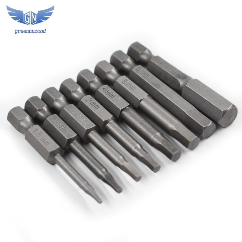 8 Piece Hex Head Allen Bit Set Quick Connect Shank Impact Driver Drill Metric mm