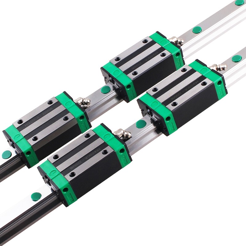 2PCS HGR20 Linear Guide Rail 200~2200mm +4PCS HGH20CA Slide Blocks