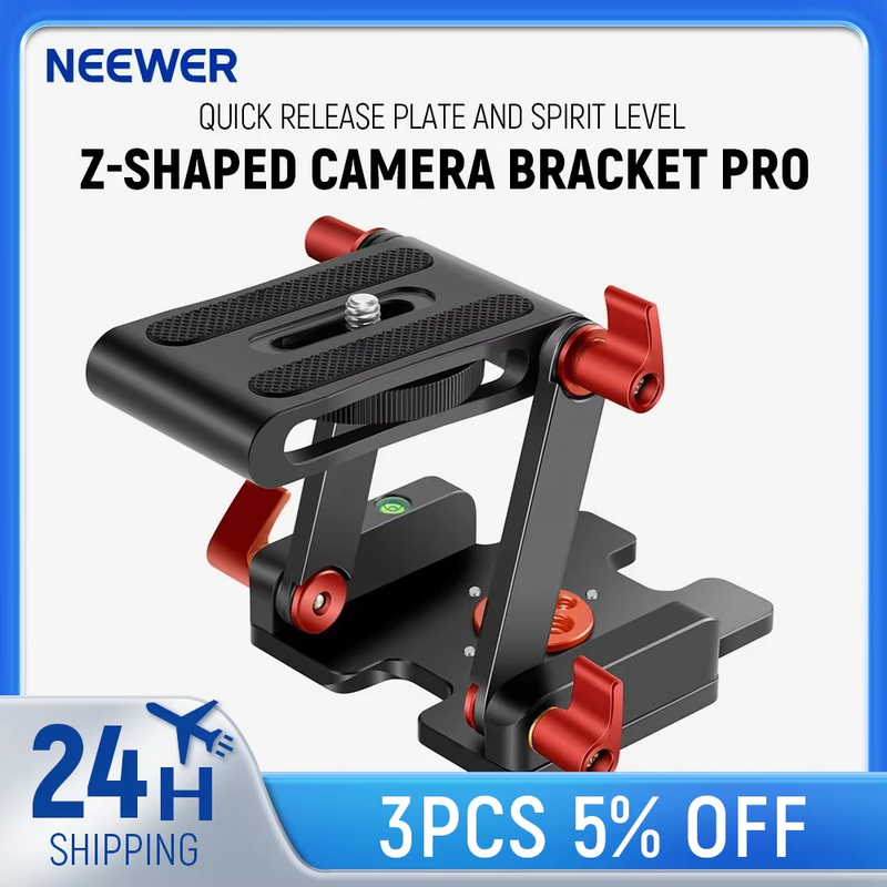 Upgraded Z-Flex Tilt Head Z Type Tripod Head with 4 Adjust/Fixing Knob, Quick Re