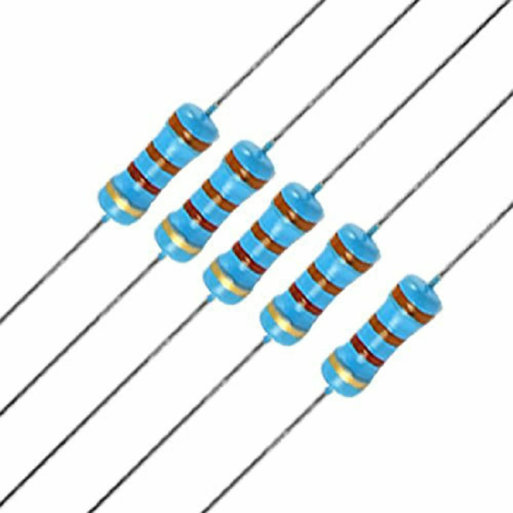 30PCS 1/2W Watt ±1 1ohm 1Ω to 2Mohm 2MΩ Metal Film Resistors 60 Values