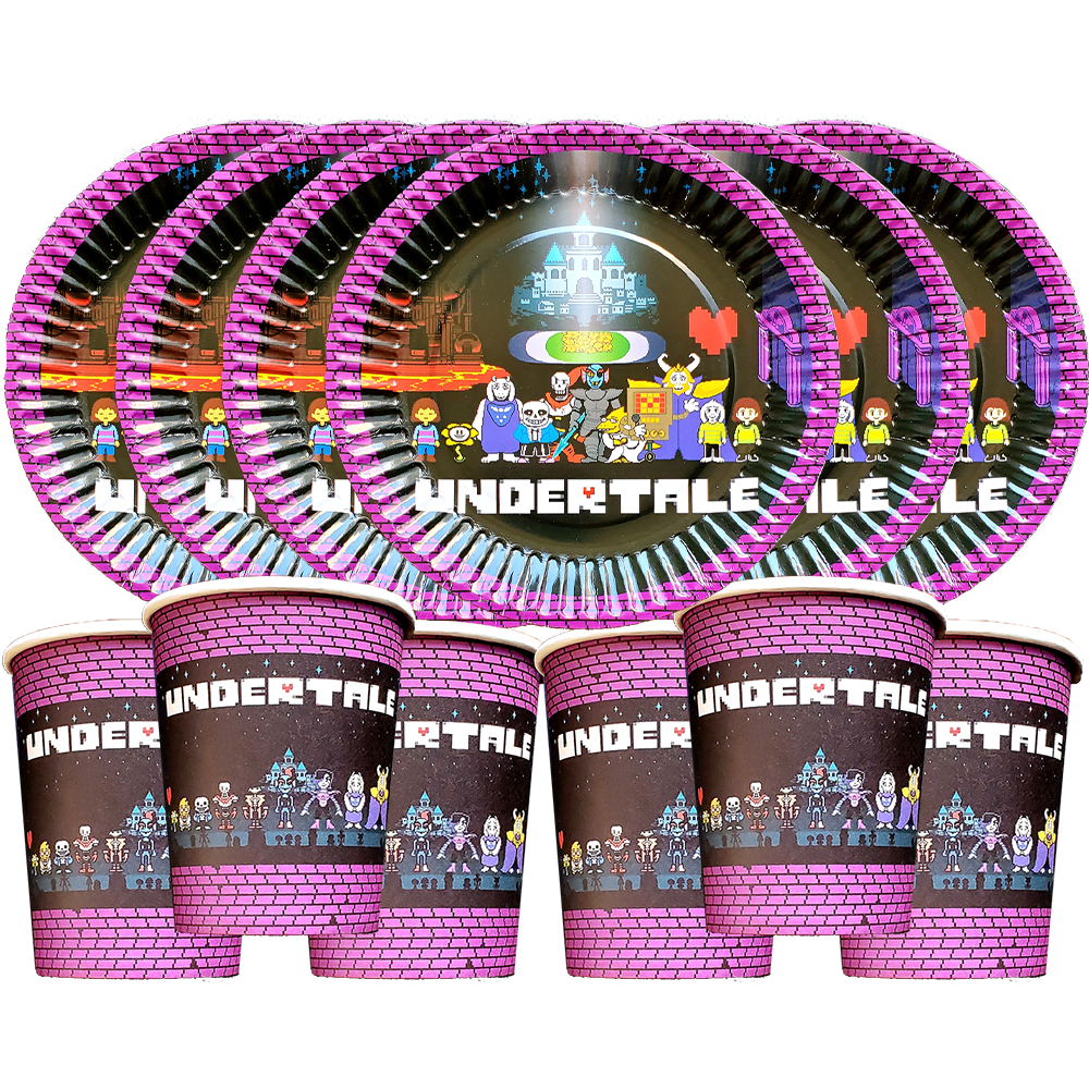 UNDERTALE party supplies banner balloon decorations birthday CUPCAKe topper 