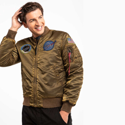 

Alpha Industries MA-1 VF NASA Jacket Men темно-зеленый, Alpha Industries MA-1 VF NASA Jacket