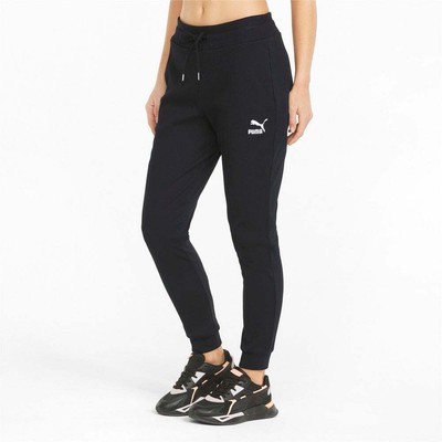 

Puma Classics Узкие брюки в рубчик, женские повседневные спортивные штаны размера  536, Черный, Puma Classics Ribbed Slim Pants Plus