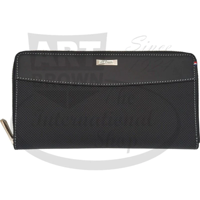 Pre-owned St Dupont S.t. Dupont Defi Punched Black Leather Card Holder & Organizer 170410dc