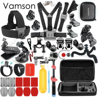 Vamson accessoires pour GoPro Hero 7 6 5 4 sangle de poitrine moto pince