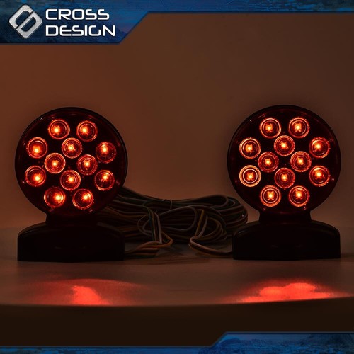 Fit For Magnetic Towing Light 12V Tow Trailer Lights LED Brake Tail Signal Lamp