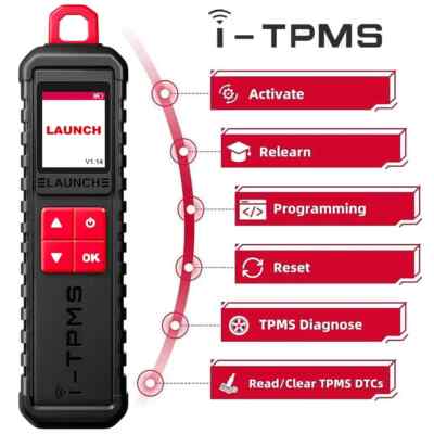 2024  Car Tire Pressure Diagnostic Tool Relearn Active Program 315/433Mhz Sensor