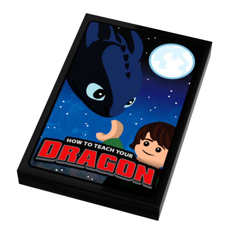 How To Teach A Dragon Movie Cover (2x3 Tile) made