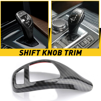 Carbon Fiber Gear Shift Knob Cover Trim For BMW F30 F20 F10 F15 F25 X5 X3 OXILAM