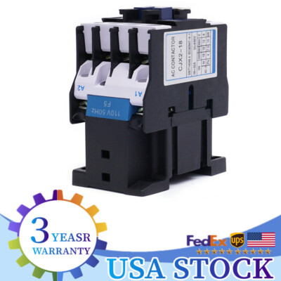 AC 110V Normally Open AC Contactor CJX2-1810 Coil Motor Starter Relay USA