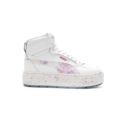 Puma Karmen Rebelle Mid Tincture Молодежные белые кроссовки на платформе для девочек Повседневная обувь