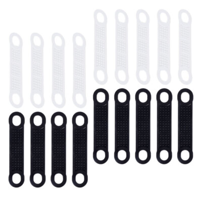 50PCS Wardrobe Anti- Stripes Clear Hanger Keeper Silicone Hanger Strips Clothes
