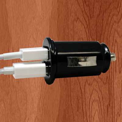 Hot! Mini Bullet Dual USB 2-Port Car Charger Adaptor for iPhone 3G 4 S 4G 5