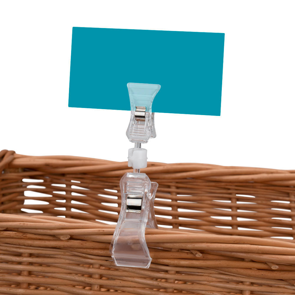 10 x Price Clip Sign Holder Clip On POP Ticket Card Holders Sign Clip