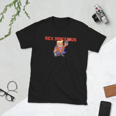 Rick Dangerous retro C64 video game computer Amiga Short-Sleeve Unisex T-Shirt