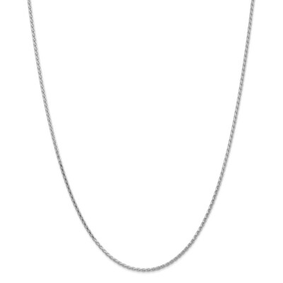 Pre-owned Superdealsforeverything Real 14kt 1.9mm Parisian Diamond Cut Wheat Chain; 24 Inch In White