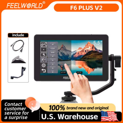 FEELWORLD F6 PLUS V2 6'' 3D LUT Touch Screen DSLR Camera Field Monitor IPS FHD 4K
