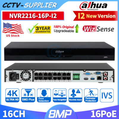 Dahua 4K Wizsense Deep Learn AI 16CH 16PoE Security Baseline 2.1 NVR2216-16P-I2