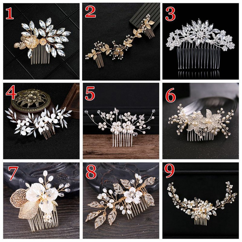 Headpieces Bridal Hair Clips Pearl Hairpins Hair Combs Wedding