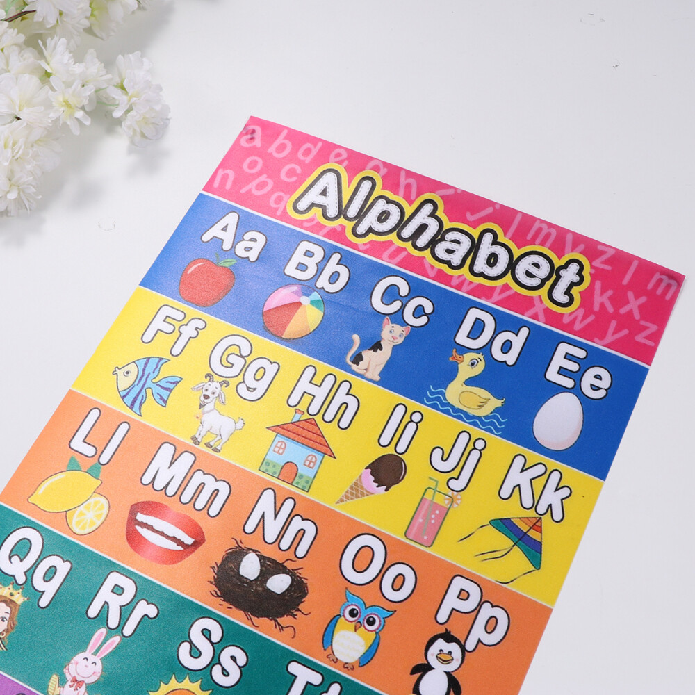2pcs wall chart poster alphabet wall chart for home kids children