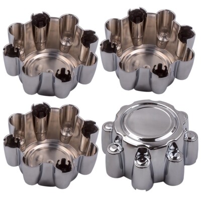 4 Chrome Wheel Center Hub Cap Dust Covers for FORD for F250 F350 Excursion