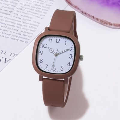 Stainless Steel Quartz Wristwatches Silicone Ladies Watches Women Watch