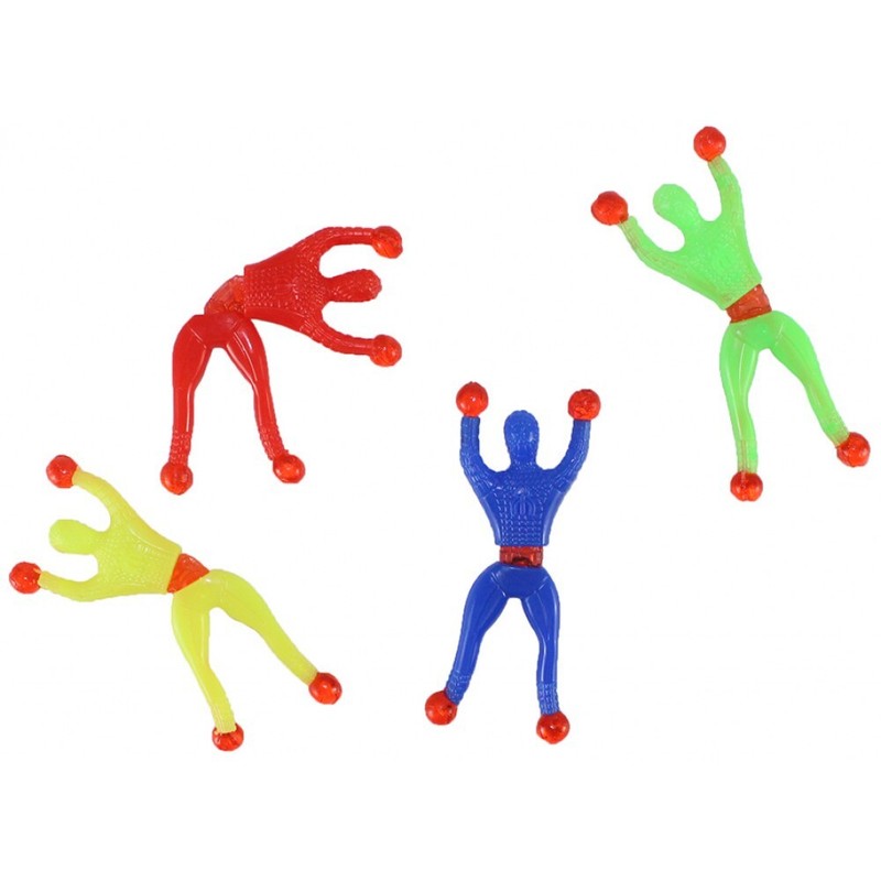 Bonhomme Grimpeur Acrobate Gluant Collant Jouet RÃ©Tro 4 Couleurs
