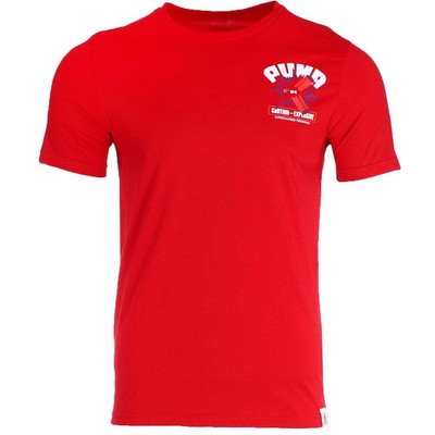 

Мужская футболка с круглым вырезом и коротким рукавом Puma Firecracker, размер , повседневные топы 533280, Красный, Puma Firecracker Crew Neck Short Sleeve T-Shirt