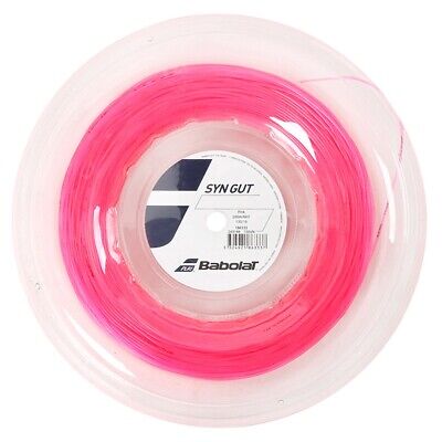 Babolat Syn Gut 1.30mm 16G 660ft 200m Tennis String Ultimate Spin Pink 186333