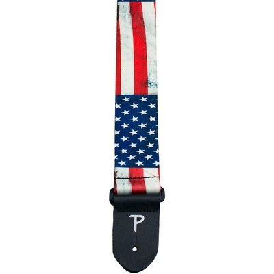 Perri's 2'' Polyester Guitar Strap Distressed USA Flag